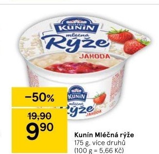 Mléčná rýže Kunín