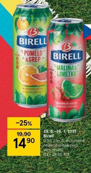 Nealkoholické pivo ochucené Birell