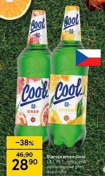 Nealkoholické pivo ochucené Staropramen Cool