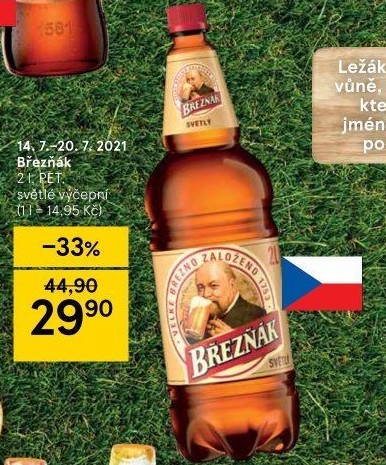 Pivo světlé výčepní 10° Březňák