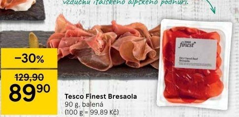 Šunka Bresaola Tesco Finest