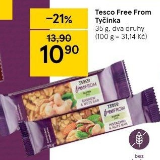 Tyčinka bez lepku Tesco Free From