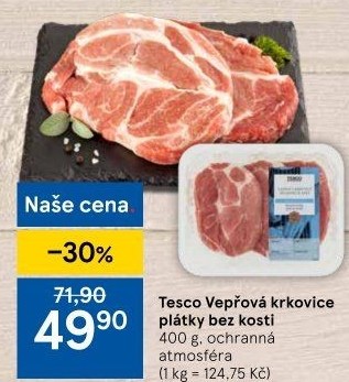 Vepřová krkovice bez kosti Tesco