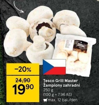 Žampiony Grill Master Tesco