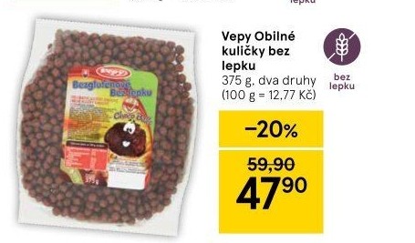 Cereálie kuličky bez lepku Vepy