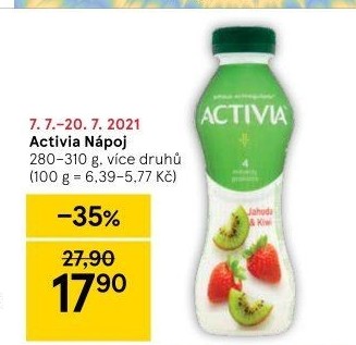 Jogurtový nápoj Activia Danone