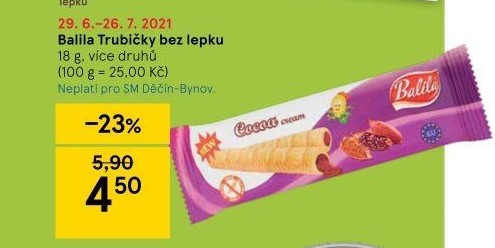 Kukuřičné trubičky bez lepku Balila
