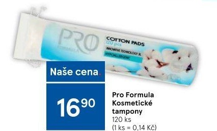 Odličovací tampony Pro Formula Tesco