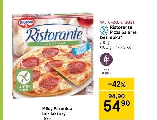 Pizza mražená bez lepku Ristorante Dr. Oetker