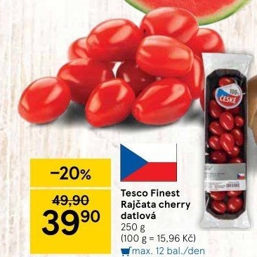 Rajčata cherry Tesco Finest