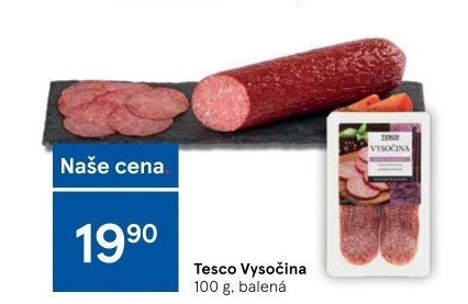 Salám Vysočina Tesco