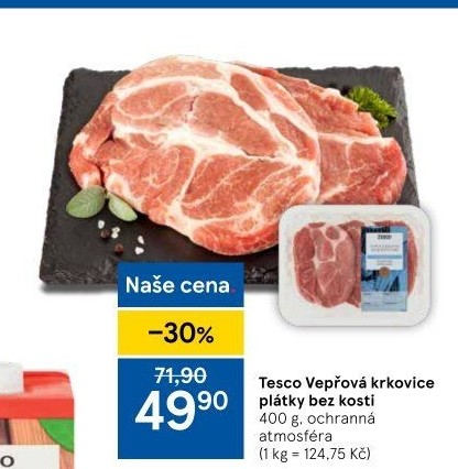 Vepřová krkovice bez kosti Tesco