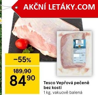 Vepřová pečeně bez kosti Tesco