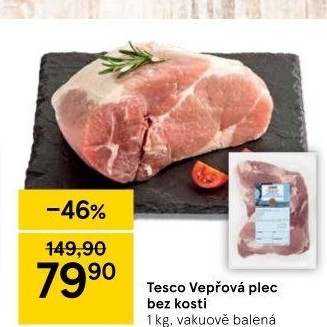 Vepřová plec bez kosti Tesco