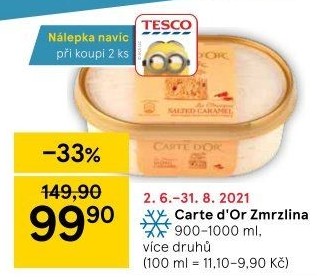 Zmrzlina ve vaničce Carte D'