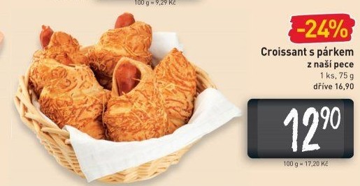 Croissant s párkem