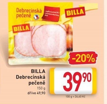 Debrecínská pečeně Billa