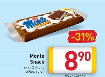 Dezert mléčný Monte Snack Zott