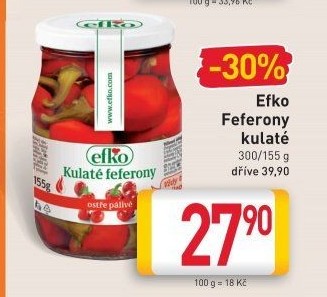 Feferony kulaté Efko