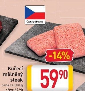 Kuřecí steak mletý