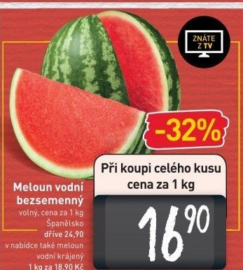 Meloun vodní bezsemenný