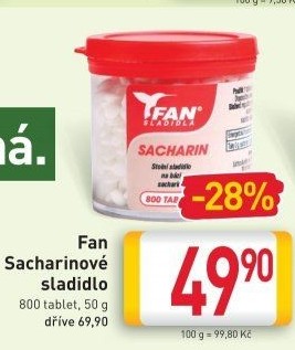 Sladidlo Sacharin Fan