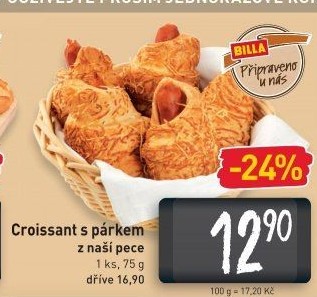 Croissant s párkem
