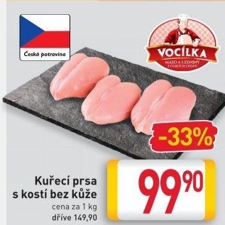 Kuřecí prsa s kostí Vocílka