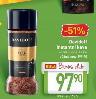 Instantní kávy Davidoff