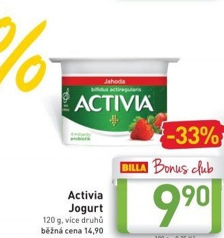Jogurt ochucený Activia Danone