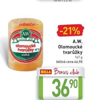 Sýr tvarůžky olomoucké A.W.