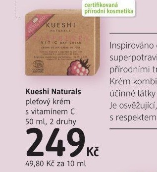 Krém pleťový s vitamínem C Kueshi Naturals