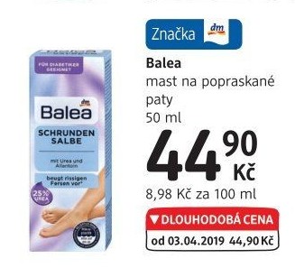 Mast na popraskané paty Balea
