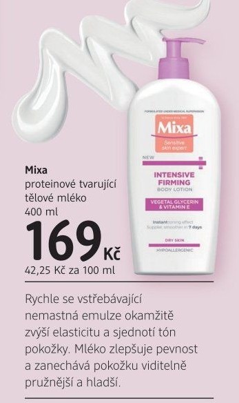 Tělové mléko proteinové tvarující Mixa