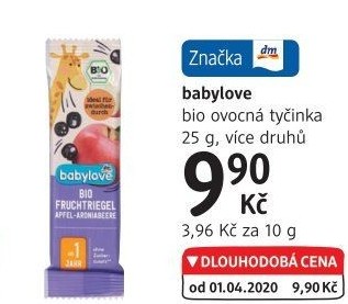 Tyčinka ovocná bio Babylove