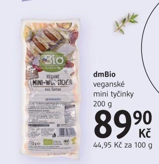 Tyčinky mini veganské dm Bio