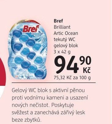 WC blok tuhý Brilliant gel Bref