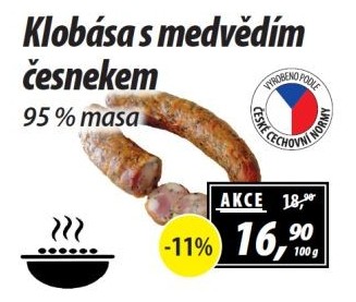 Klobása s medvědím česnekem