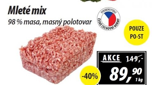 Mleté maso mix