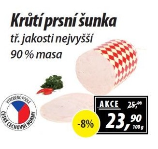 Šunka krůtí prsní nejvyšší jakosti