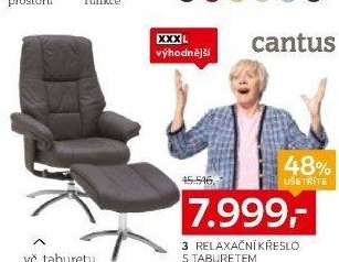 RELAXAČNÍ KŘESLO S TABURETEM