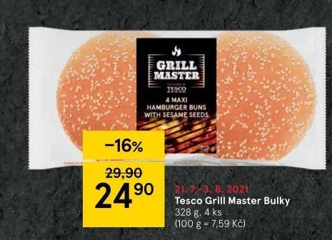 Bulka na hamburger Grill Master Tesco