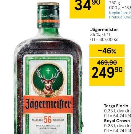 Bylinný likér Jägermeister