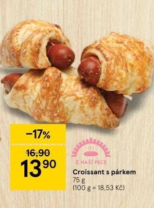 Croissant s párkem
