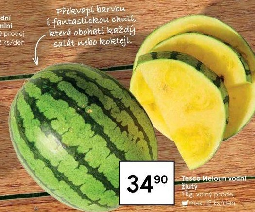 Meloun vodní žlutý Tesco