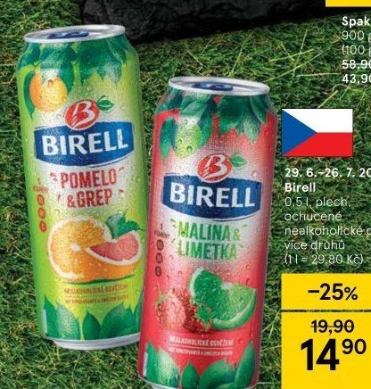 Nealkoholické pivo ochucené Birell