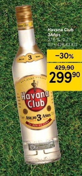 Rum kubánský bílý Aňejo 3 Anos Havana club