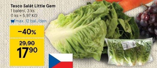 Salát little gem Tesco