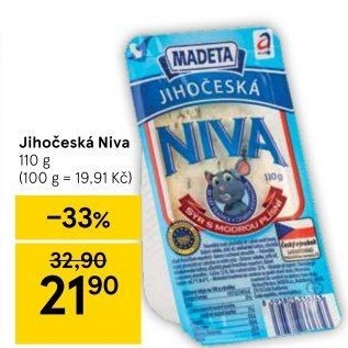 Sýr Niva Jihočeská 50% Madeta
