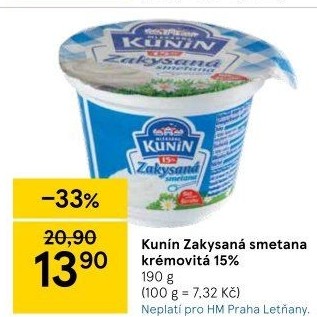 Zakysaná smetana krémovitá Kunín 15%